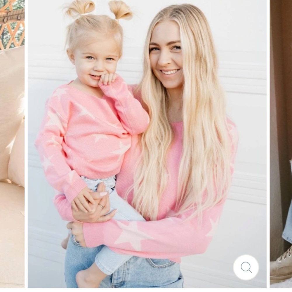 COPY - Mommy ans Me Pink Sweaters
